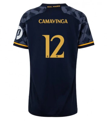 Real Madrid Eduardo Camavinga #12 Replika Udebanetrøje Dame 2023-24 Kortærmet